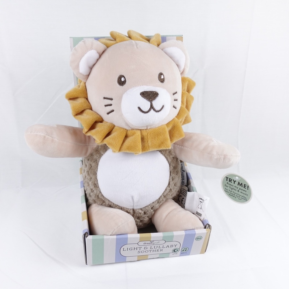 DreamGro Lion Baby Color Changing Light & Lullaby Soother Music Tummy Glows New